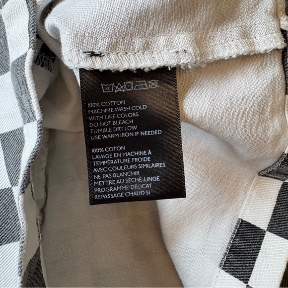 Urban Outfitters BDG Checkered Denim Mini Skirt Black White Size Small - Picture 4 of 5